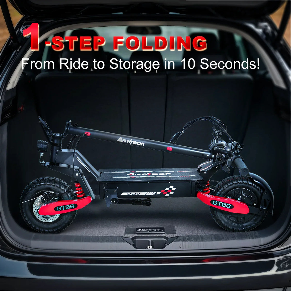 Off Road Electric Scooter for Adults, 1200W Motor Fast E Scooter, Up to 28MPH Top Speed & 20Miles Long Range, 11" Off-Road Tires, 330lbs MAX Load, Foldable