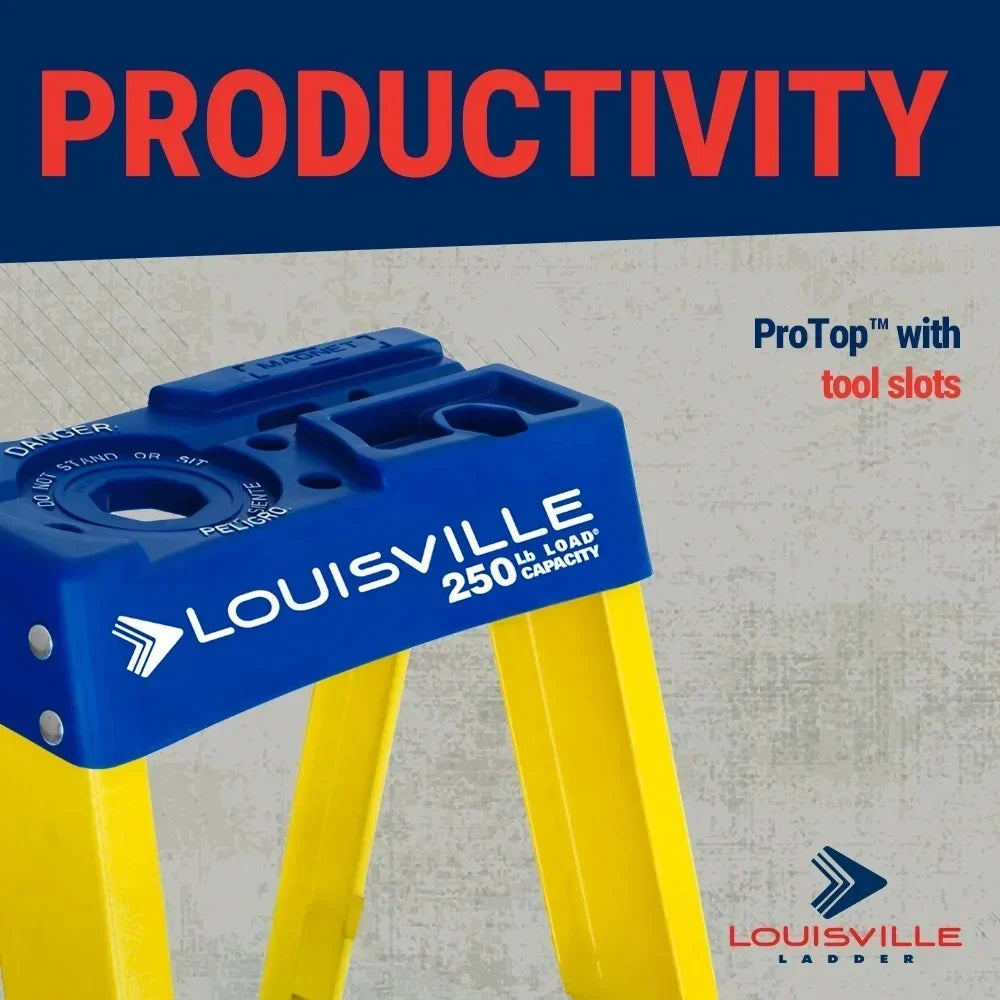 Louisville Ladder 5-Foot Fiberglass Step Ladder,250-Pound Load Capacity,Type I,FS2005