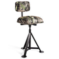360Deg Camo Swivel Hunting Chair For Outdoor Activities Height Adjustable Tripod Blind Stool Chair With Detachable Backrest Padded Seat - Comfortable And Ergonomic Design