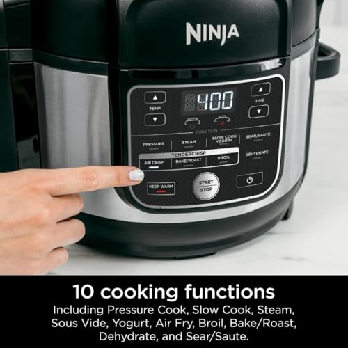 Ninja® Foodi® 10 in 1 6.5 Quart Pro Pressure Cooker Air Fryer Multicooker, Stainless, OS300: Home &amp; Kitchen
