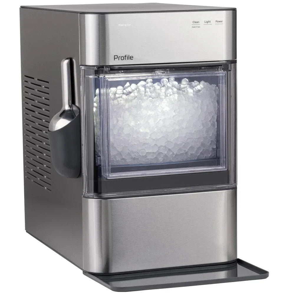 GE Profile Opal 2.0 Ultra Nugget Ice Maker with Scale Inhibiting Filter,Scoop Included,38 lbs in 24 Hours,Pellet Ice Machine with WiFi & Smart Connected,Stainless Steel