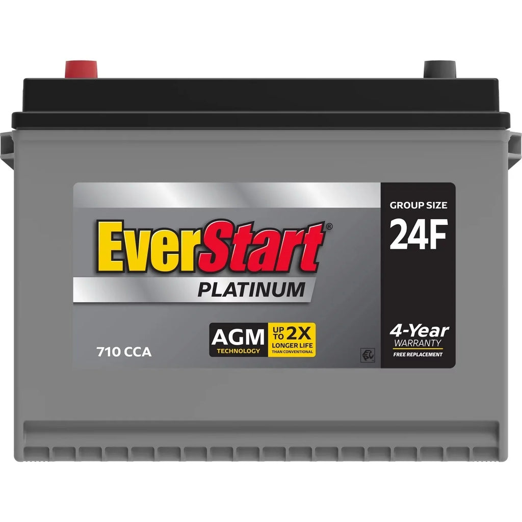 EverStart Platinum AGM car battery, Group 24F, 12 Volt, 750 CCA – Made in the USA