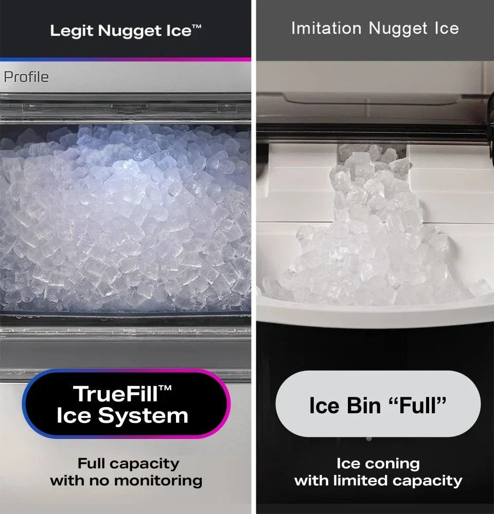 GE Profile Opal 2.0 Ultra Nugget Ice Maker with Scale Inhibiting Filter,Scoop Included,38 lbs in 24 Hours,Pellet Ice Machine with WiFi & Smart Connected,Stainless Steel