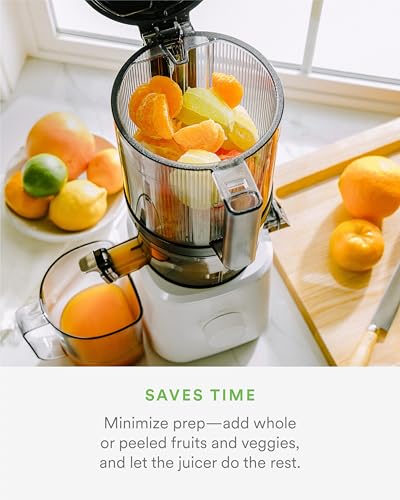 Nama J2 Cold Press Juicer – Self Feeding for Hands Free Operation with Wide Mouth Hopper for Whole Recipe Loading, Zero Waste Masticating Juicer For More Juice, Less Pulp – Easy Cleanup &amp; Assembly: Home &amp; Kitchen