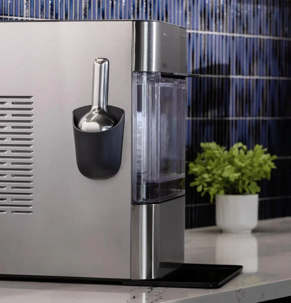 GE Profile Opal 2.0 Ultra Nugget Ice Maker with Scale Inhibiting Filter,Scoop Included,38 lbs in 24 Hours,Pellet Ice Machine with WiFi & Smart Connected,Stainless Steel