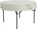 Lifetime 5' Round Folding Table (4 Pack), Commercial Grade, White
